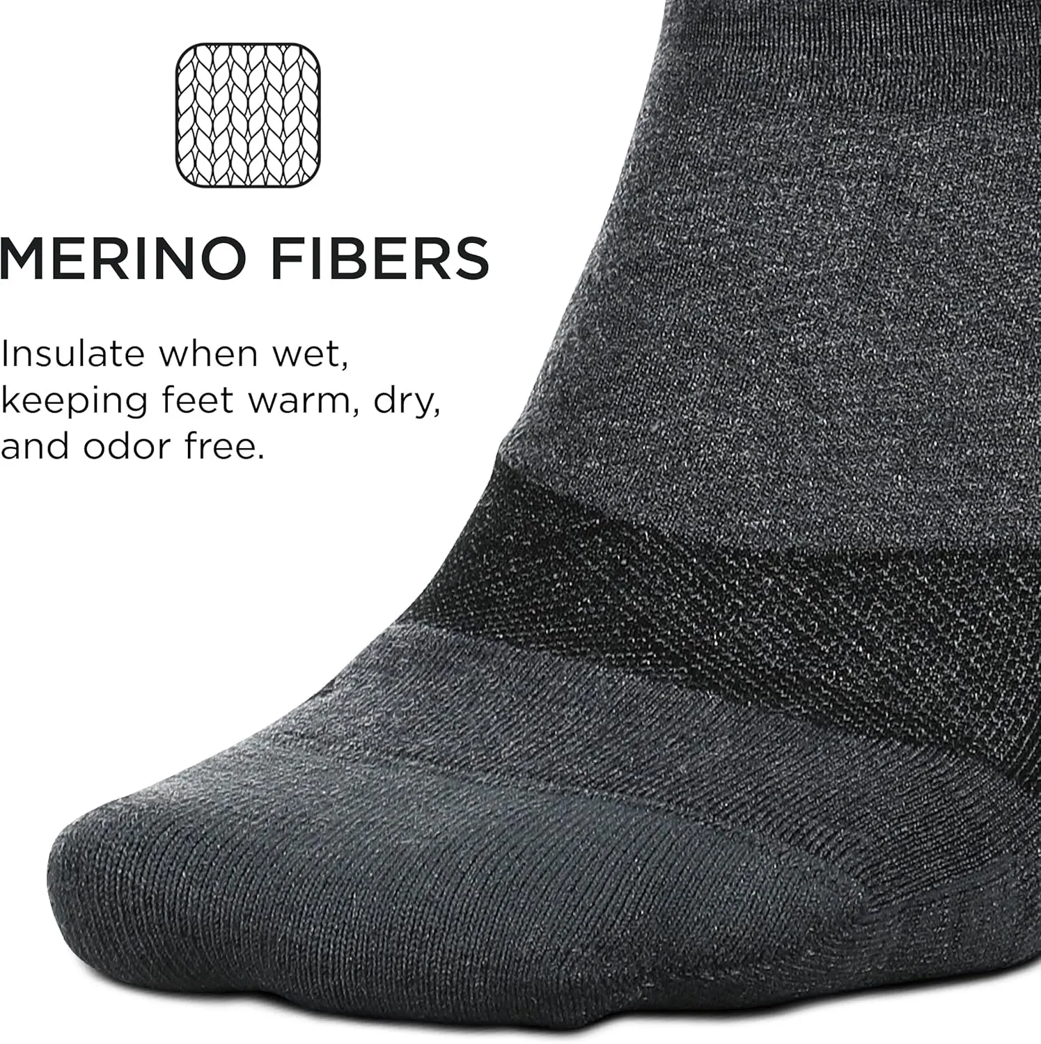 Feetures Merino 10 Cushion Quarter Sock Stripe (1 Pair)