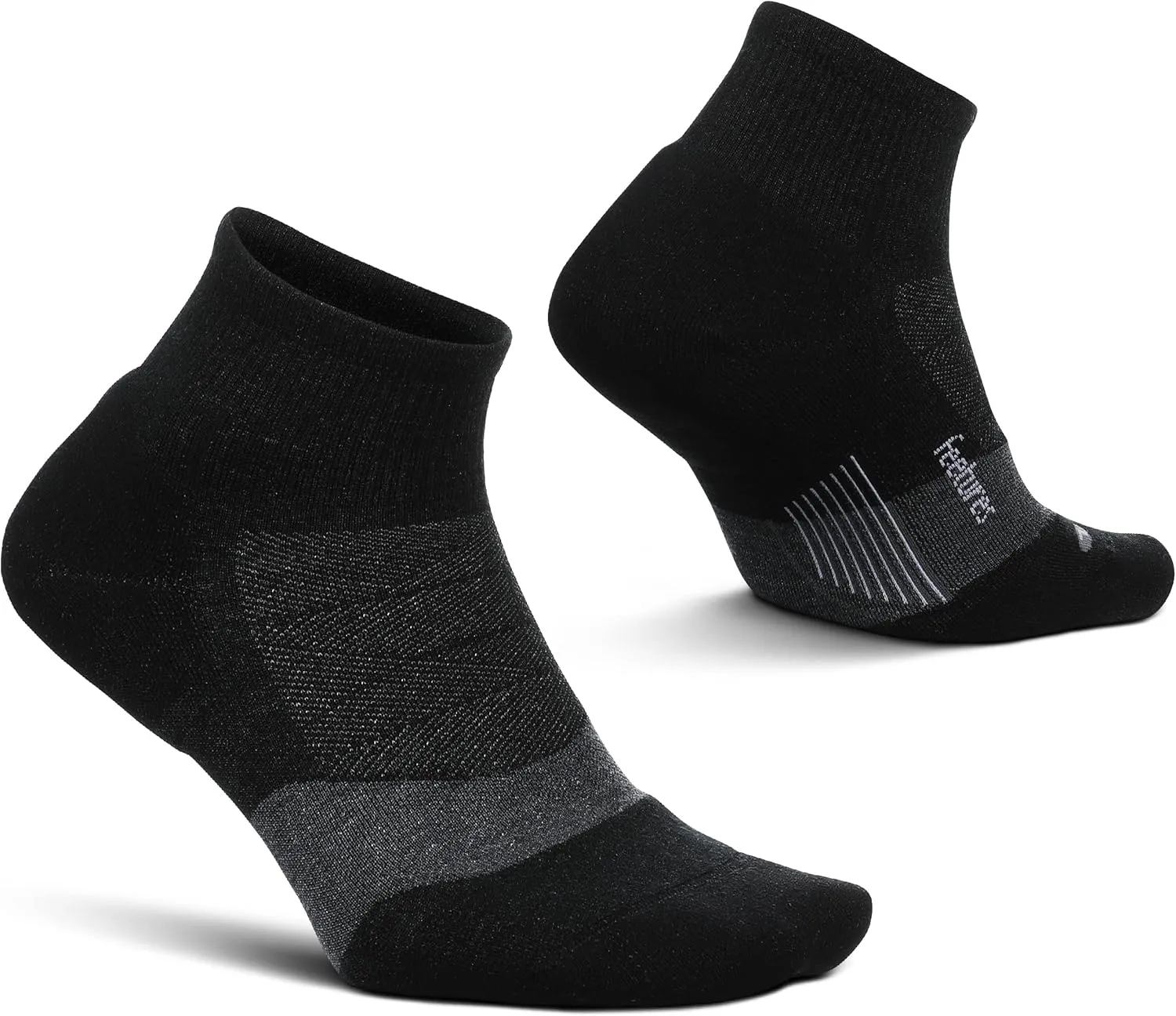Feetures Merino 10 Cushion Quarter Sock Stripe (1 Pair)