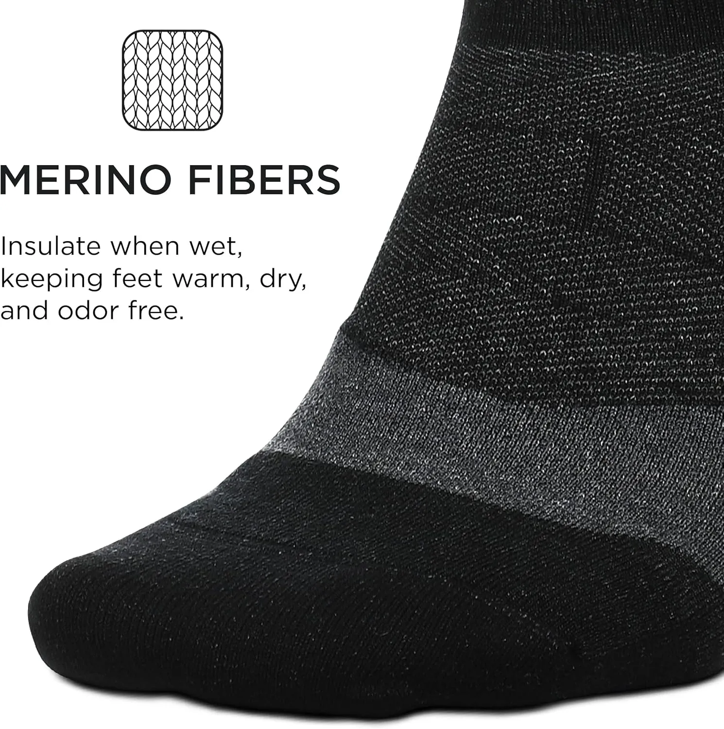 Feetures Merino 10 Cushion Quarter Sock Stripe (1 Pair)