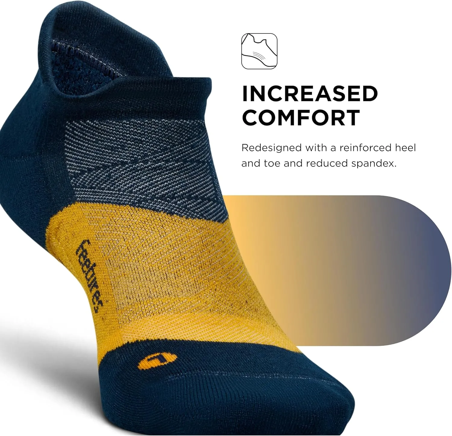 Feetures Merino 10 Max Cushion No Show Tab Ankle Socks - Wool Socks for Women & Men - (1 Pair)