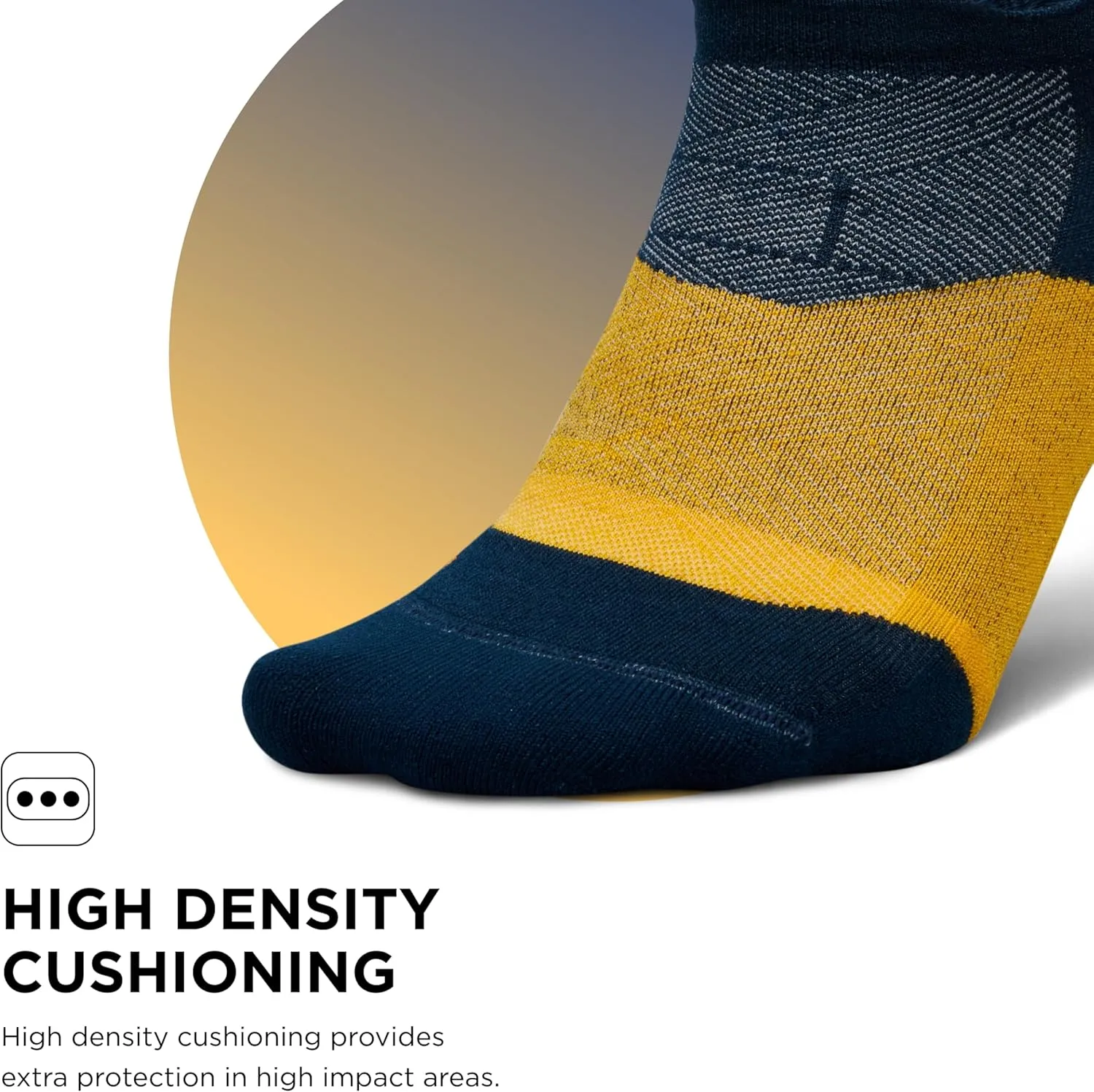 Feetures Merino 10 Max Cushion No Show Tab Ankle Socks - Wool Socks for Women & Men - (1 Pair)