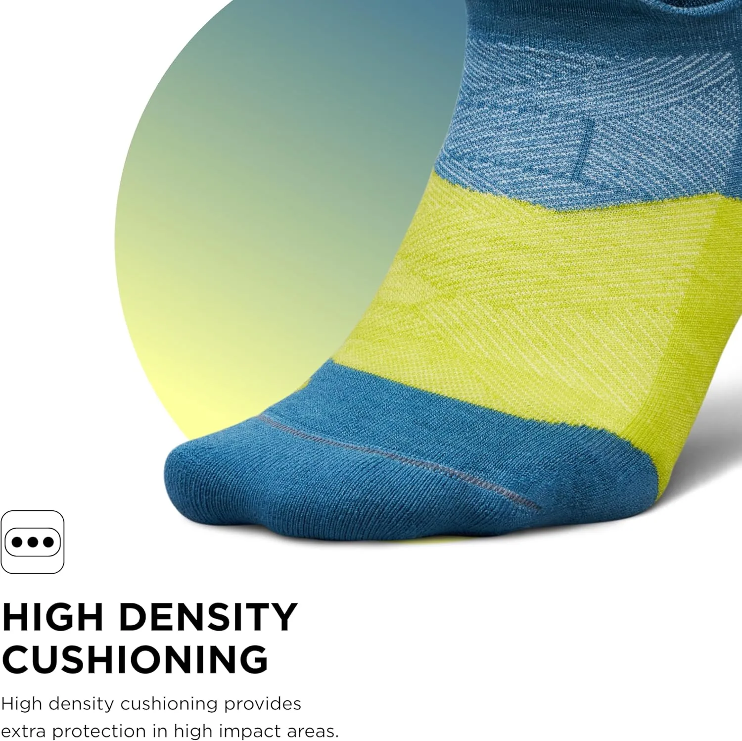 Feetures Merino 10 Max Cushion No Show Tab Ankle Socks - Wool Socks for Women & Men - (1 Pair)