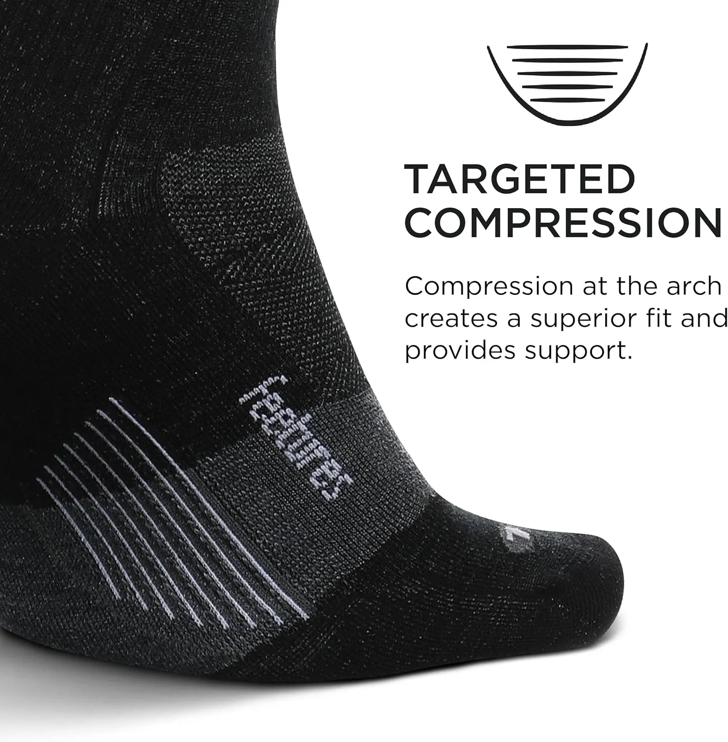 Feetures Merino 10 Ultra Light Quarter Sock Stripe (1 Pair)