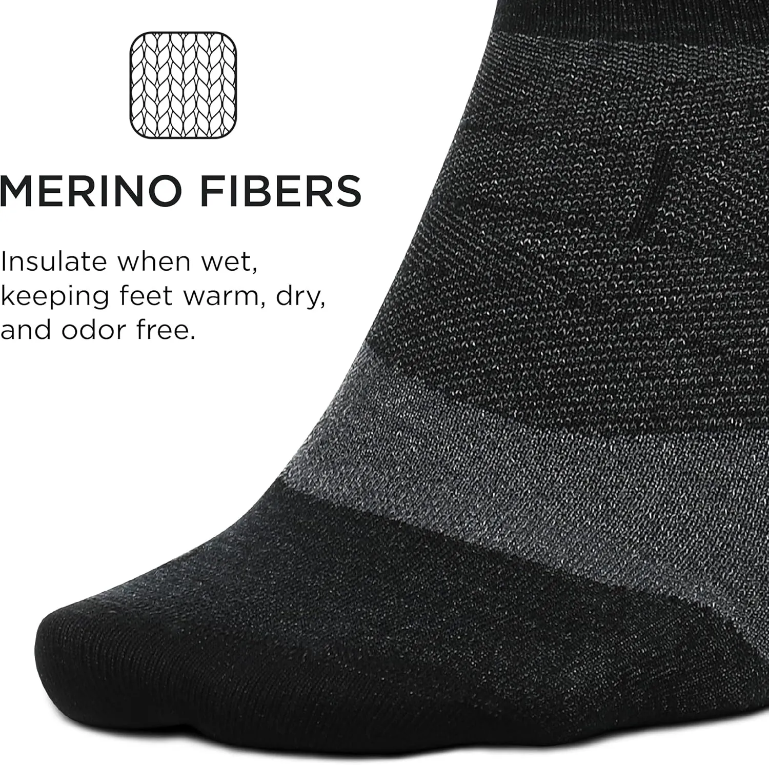 Feetures Merino 10 Ultra Light Quarter Sock Stripe (1 Pair)