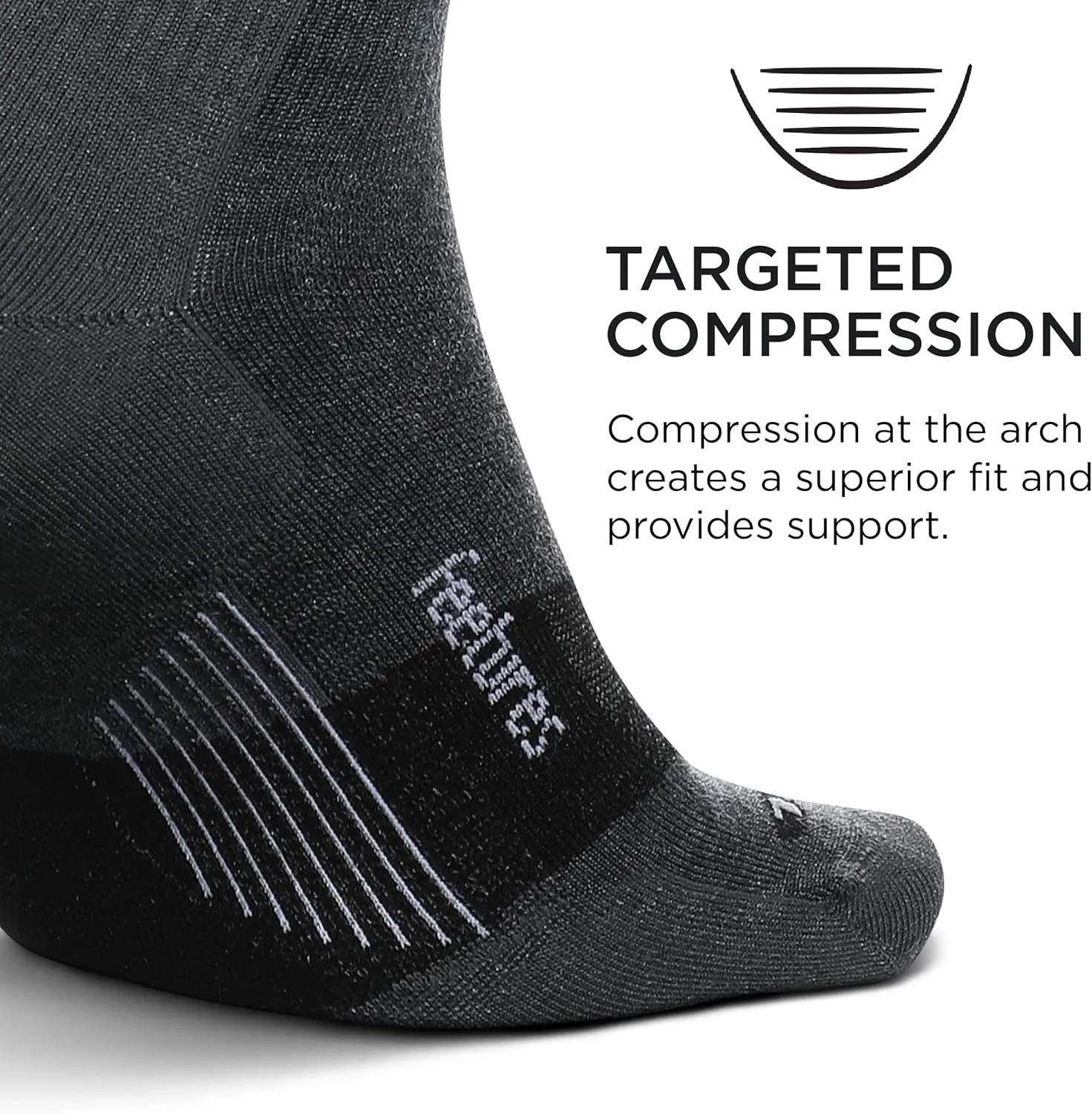 Feetures Merino 10 Ultra Light Quarter Sock Stripe (1 Pair)