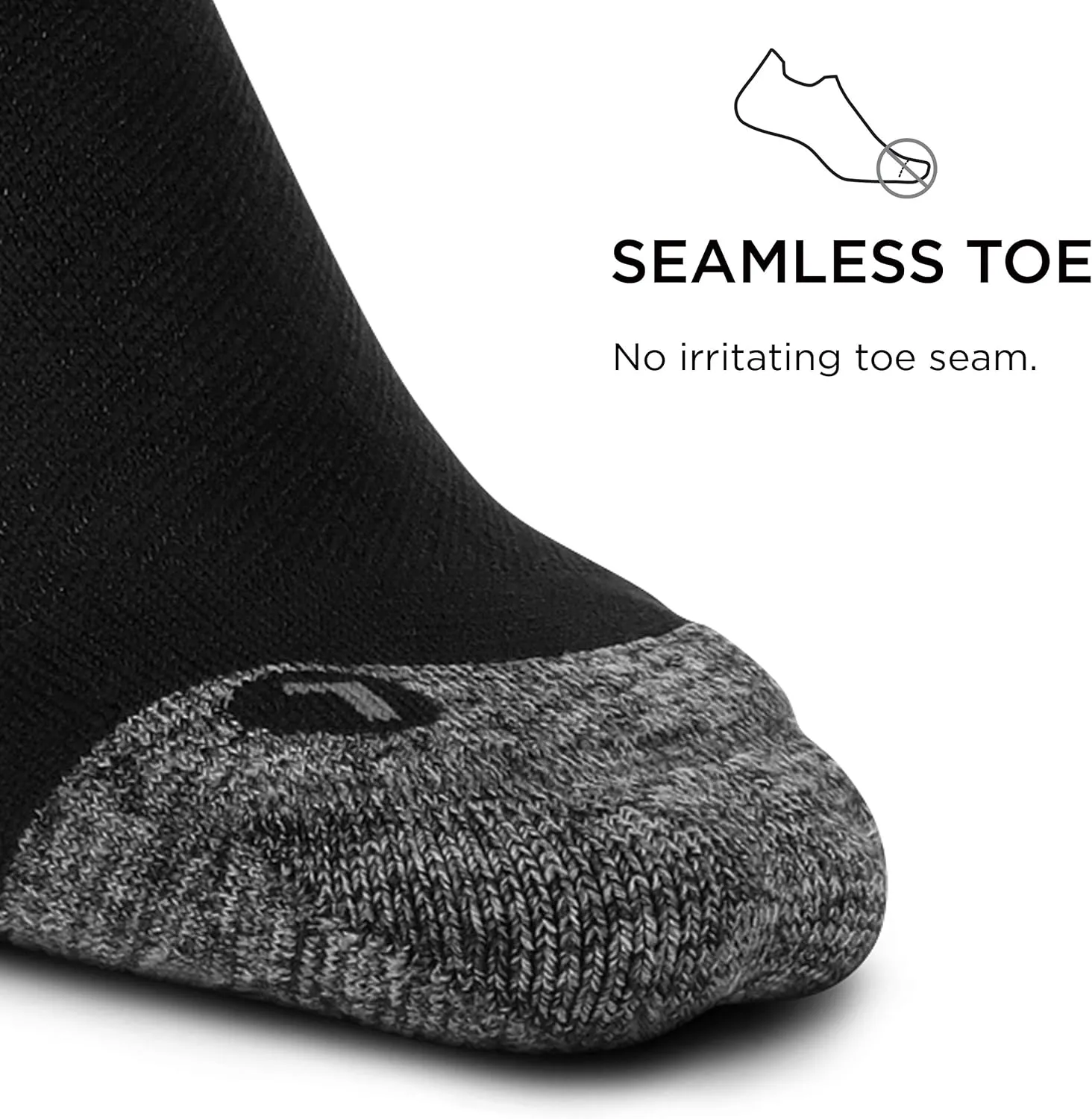 Feetures Plantar Fasciitis Relief Sock Light Cushion No Show Tab - Targeted Compression Sock for Women & Men
