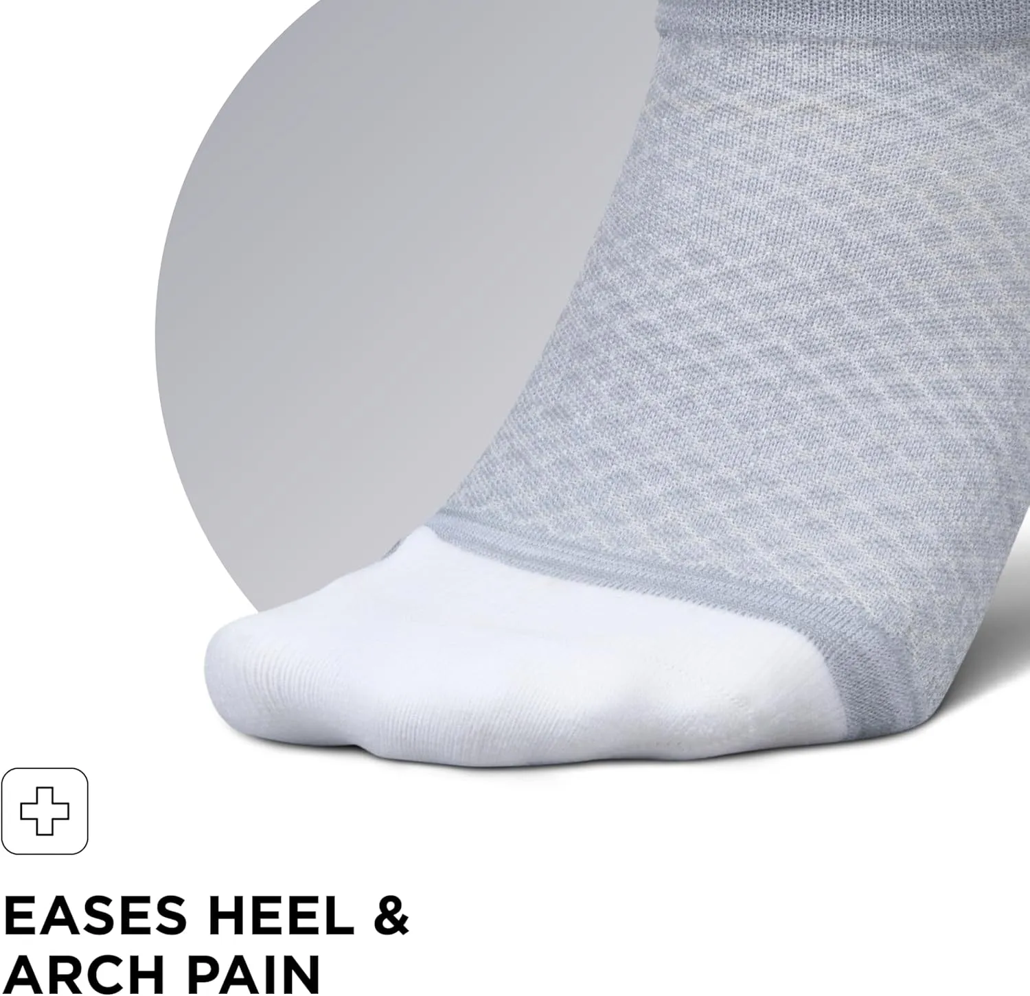 Feetures Plantar Fasciitis Relief Sock Light Cushion No Show Tab - Targeted Compression Sock for Women & Men