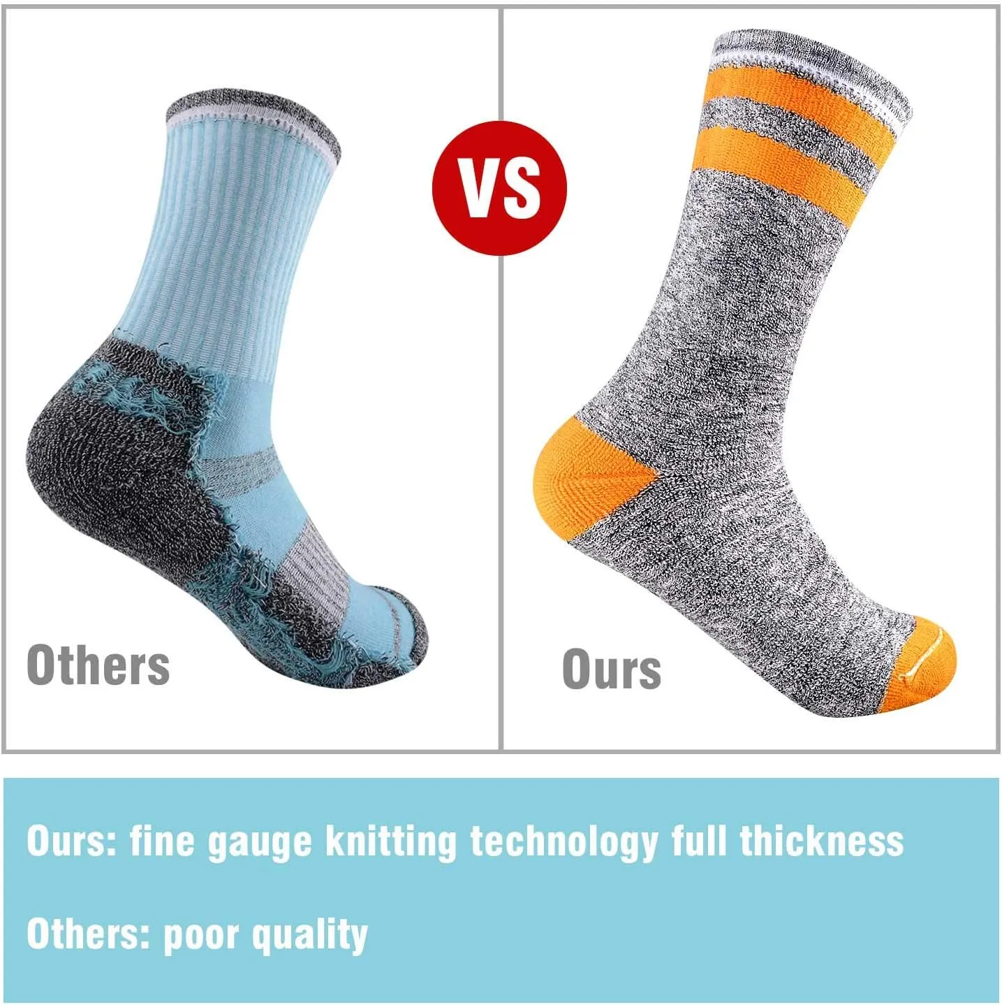 FEIDEER Hiking Walking Socks For Women, Multi-pack Outdoor Recreation Socks Moisture Wicking Crew Socks