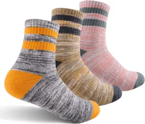 FEIDEER Women's Hiking Walking Socks, Multi-pack Outdoor Recreation Socks Wicking Cushion Crew Socks