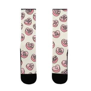 Feminist Conversation Hearts Socks