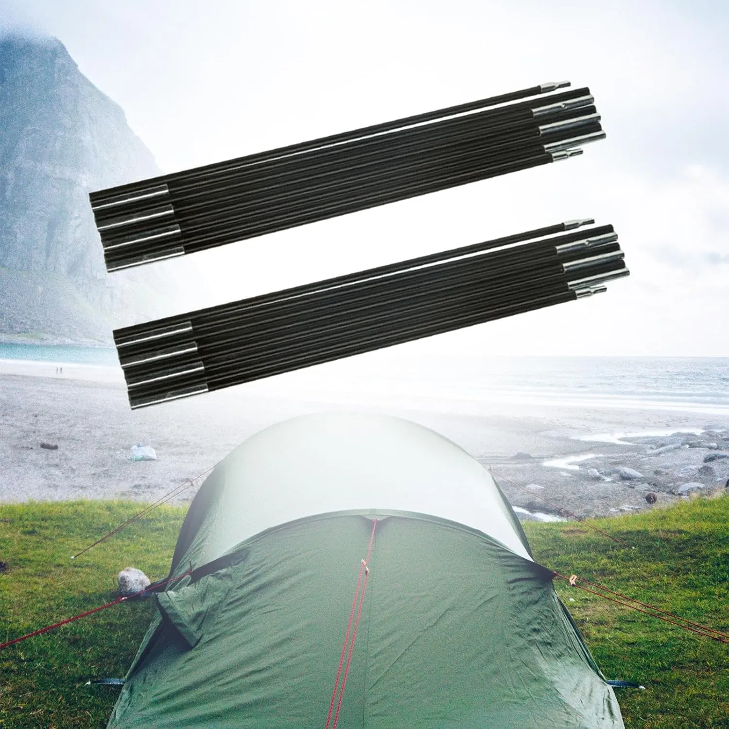 Fibreglass Tent Poles Replacement Replacement Tent Poles Fibreglass Rod for Outdoor