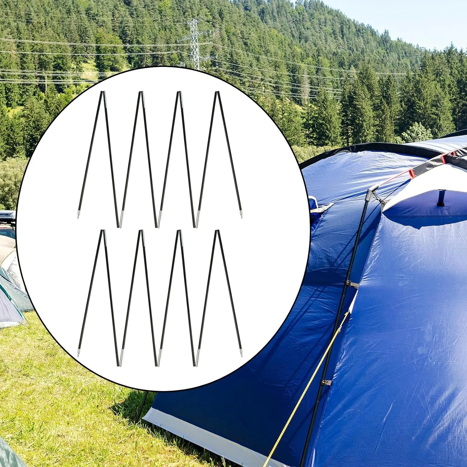 Fibreglass Tent Poles Replacement Replacement Tent Poles Fibreglass Rod for Outdoor