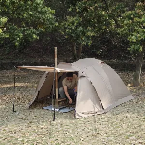 Fireproof 2-Person Hot Tent – Waterproof 4-Season Tent with Stove Jack & Snow Skirt for Camping, Hiking, and Hunting