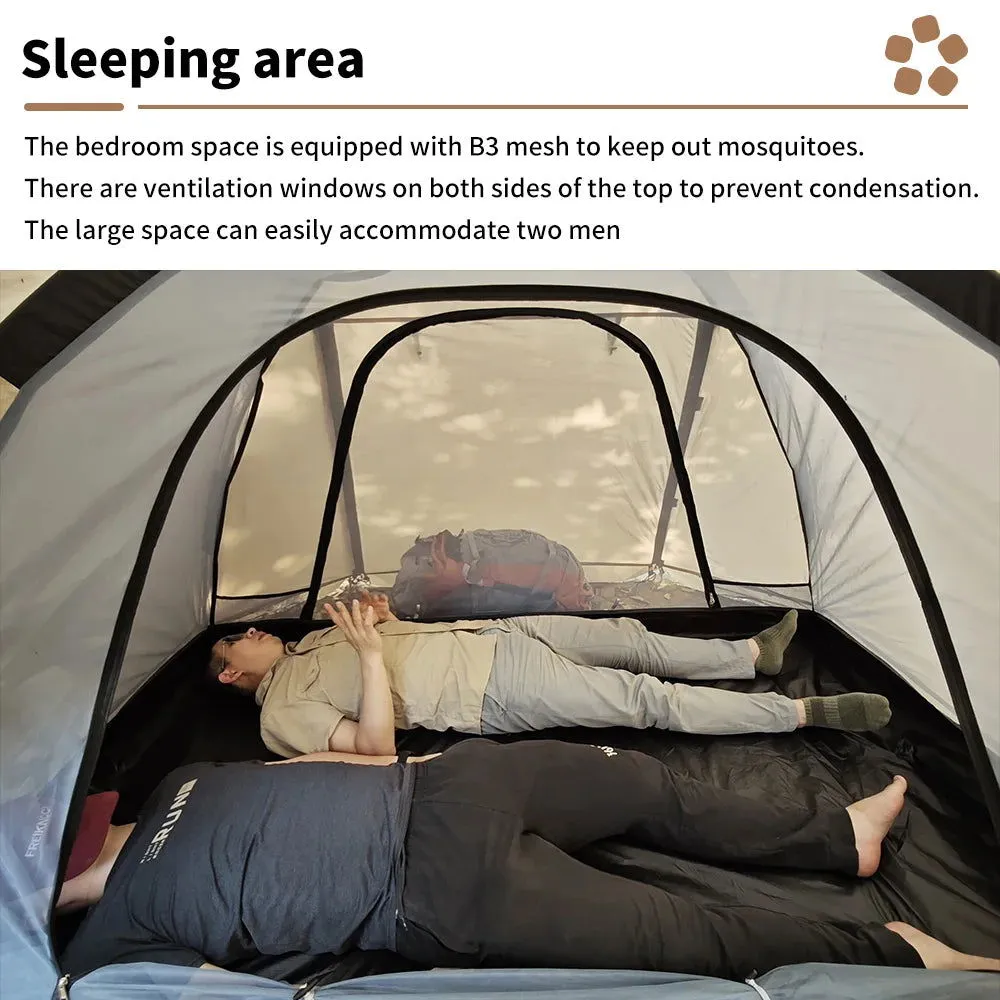 Fireproof 2-Person Hot Tent – Waterproof 4-Season Tent with Stove Jack & Snow Skirt for Camping, Hiking, and Hunting