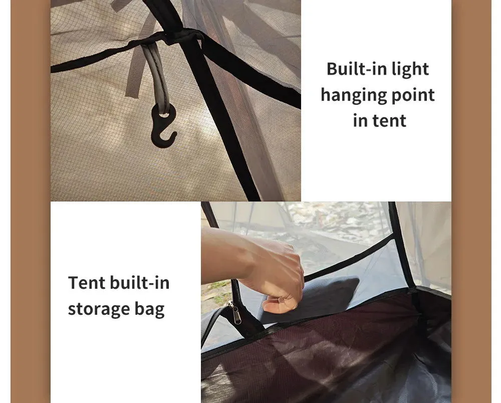 Fireproof 2-Person Hot Tent – Waterproof 4-Season Tent with Stove Jack & Snow Skirt for Camping, Hiking, and Hunting