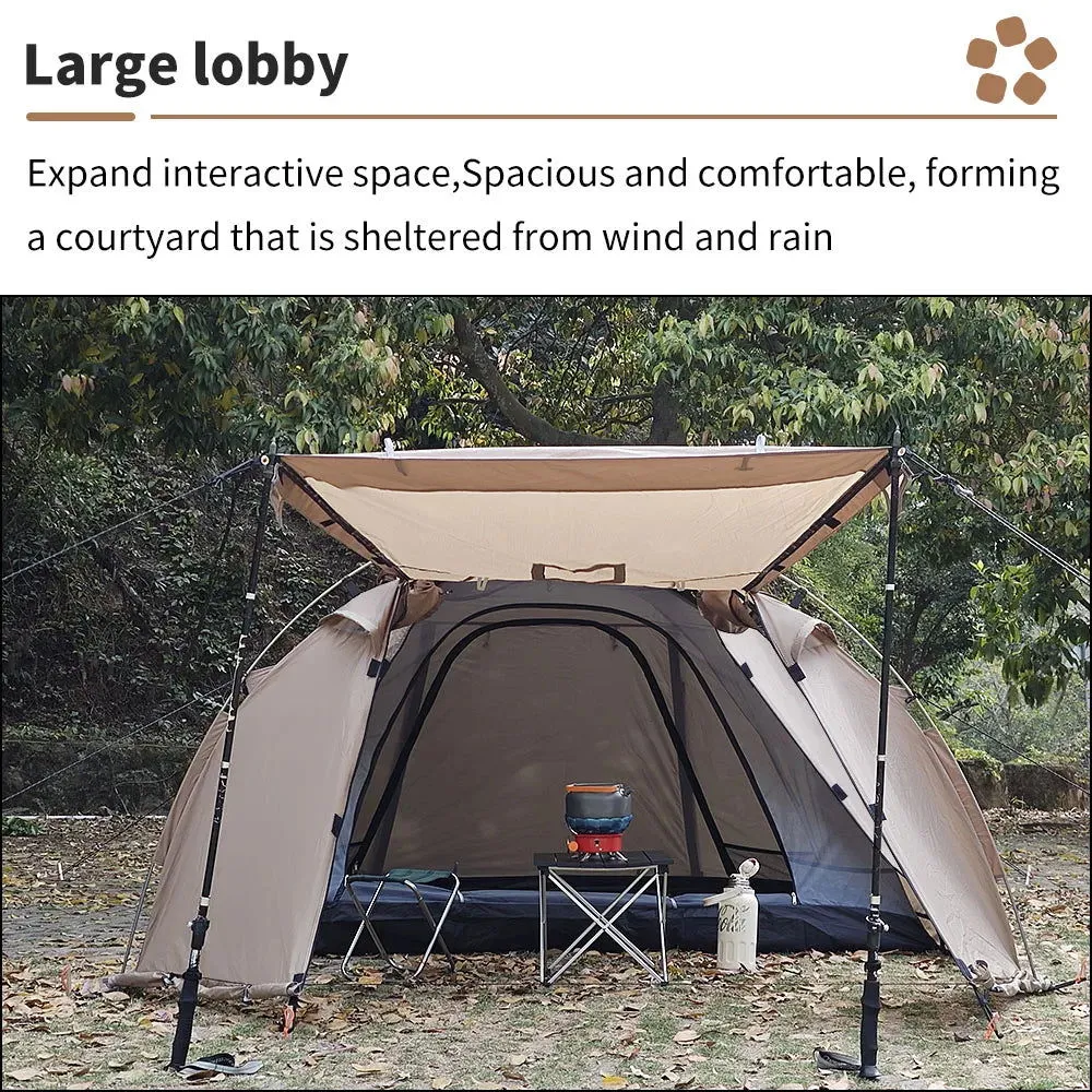 Fireproof 2-Person Hot Tent – Waterproof 4-Season Tent with Stove Jack & Snow Skirt for Camping, Hiking, and Hunting