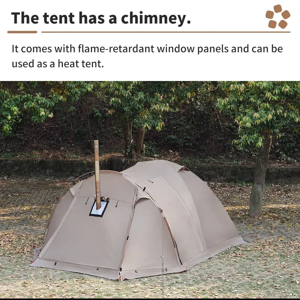 Fireproof 2-Person Hot Tent – Waterproof 4-Season Tent with Stove Jack & Snow Skirt for Camping, Hiking, and Hunting