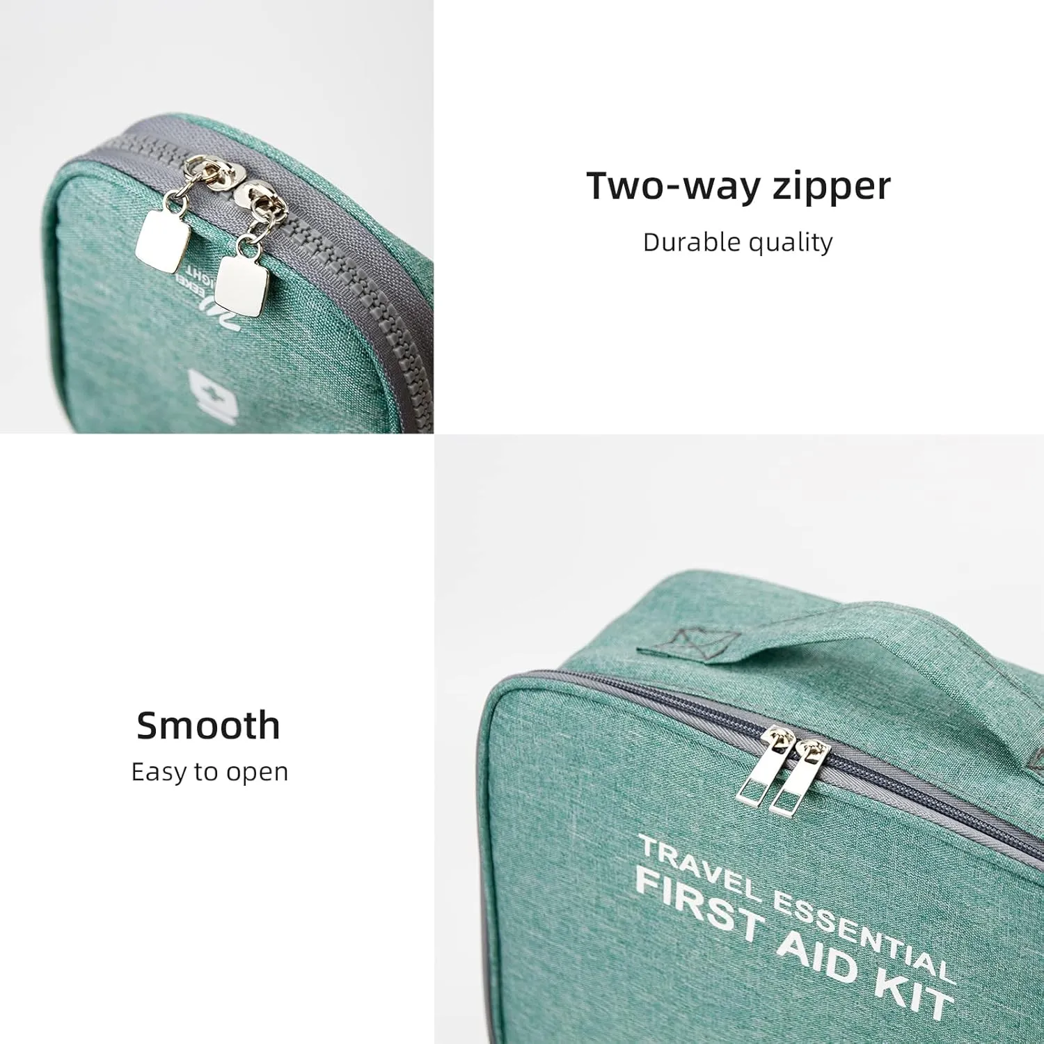 First Aid Bags Empty, Travel Medicine Bag, Medical Supplies Organizer Bag, Portable Kit for Traveling, Car, Home, Camping, Office, Hiking, Outdoor (Cationic Sky Blue)