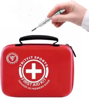 First Aid Kit, 378 Pieces of Essential Items. Emergency Survival Kit, 2-in-1 for Car, Office, Camping, Hiking, Sports, Waterproof, Compact for Emergency preparedness.