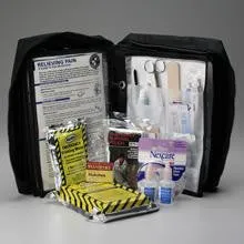 First Aid Survival Kit- 168 piece- professional grade nylon bag with clear-pocket pages- 1 ea.