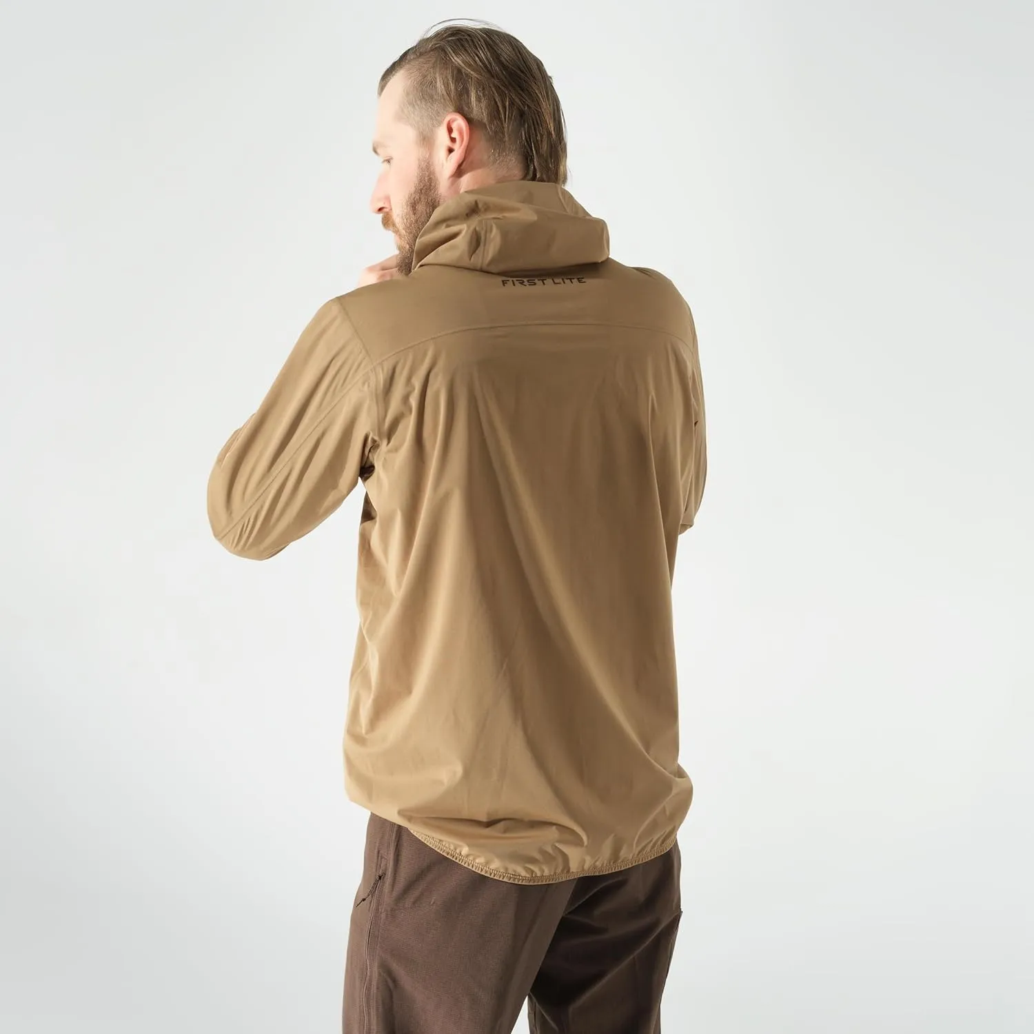 First Lite Men’s FlashStorm Jacket - 3-Layer Ultralight Waterproof Rain Coat for Hunting & Fishing