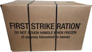 First Strike Ration MRE Insp/Test Date 06/2020 One Ration = 3 Meals 9 Rations in One Case