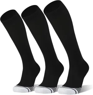 FITRELL 2/3 Pack Baseball Soccer Softball Socks for Kids Youth Men & Women Over-the-Calf Knee High Socks (Multiple Colors)