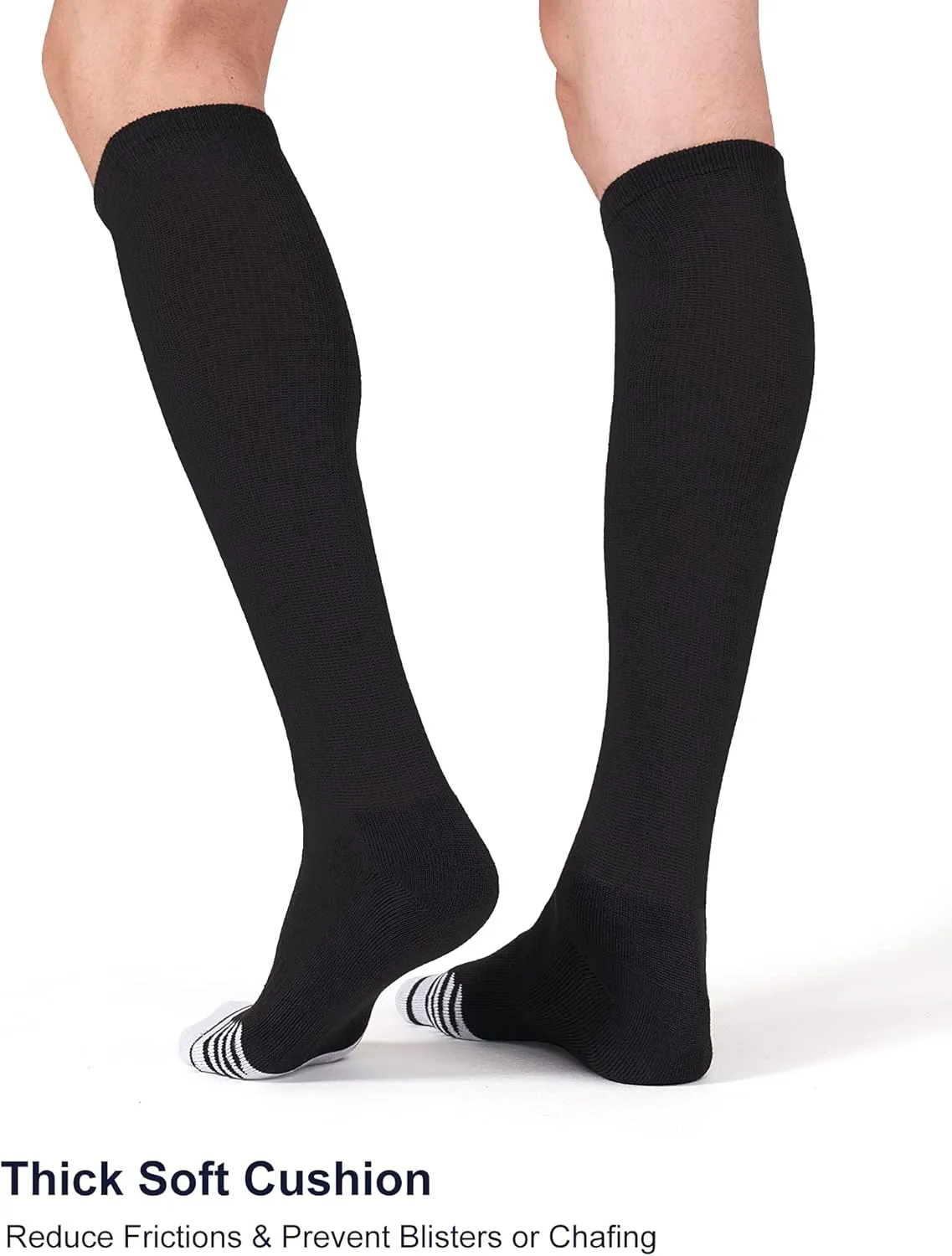 FITRELL 2/3 Pack Baseball Soccer Softball Socks for Kids Youth Men & Women Over-the-Calf Knee High Socks (Multiple Colors)