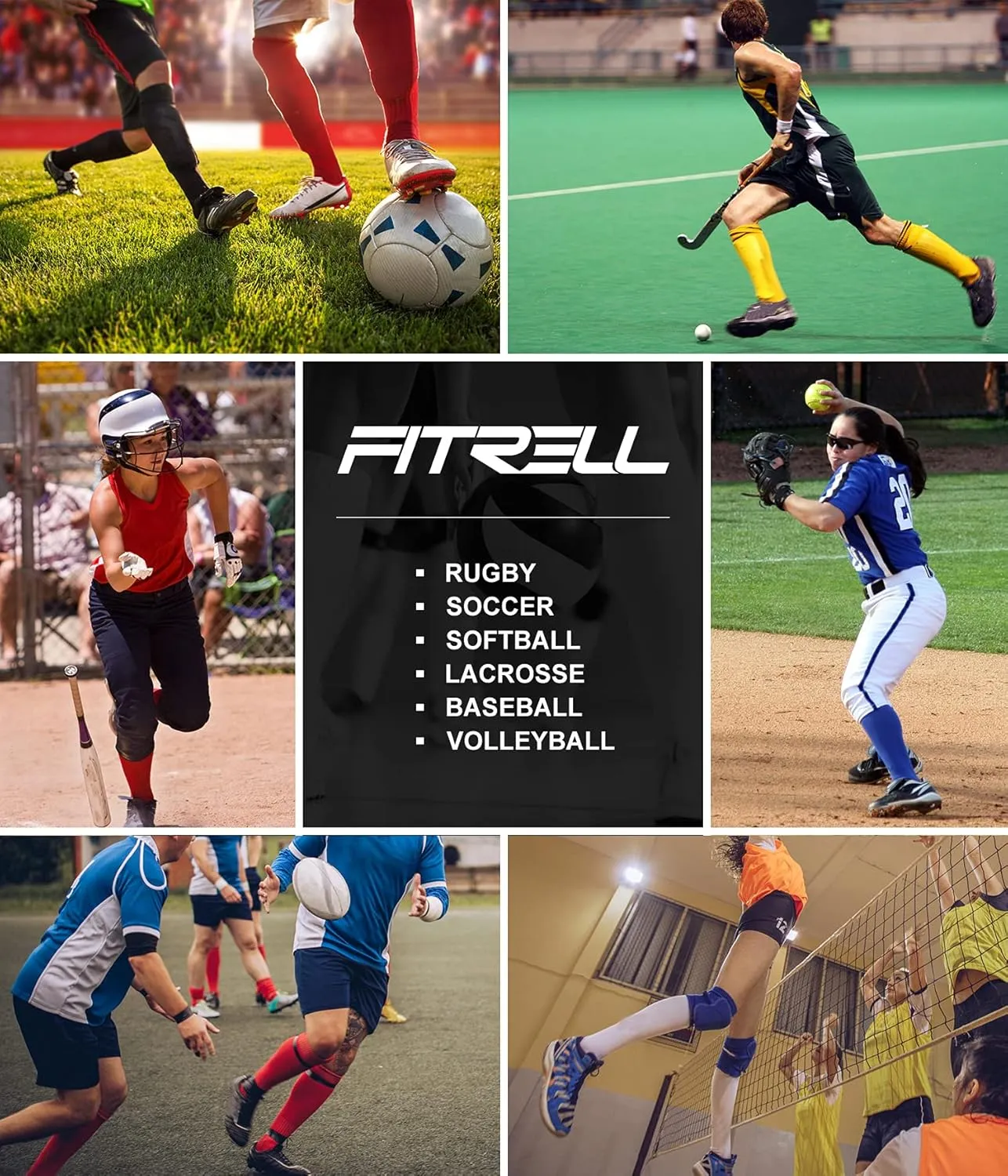 FITRELL 2/3 Pack Baseball Soccer Softball Socks for Kids Youth Men & Women Over-the-Calf Knee High Socks (Multiple Colors)