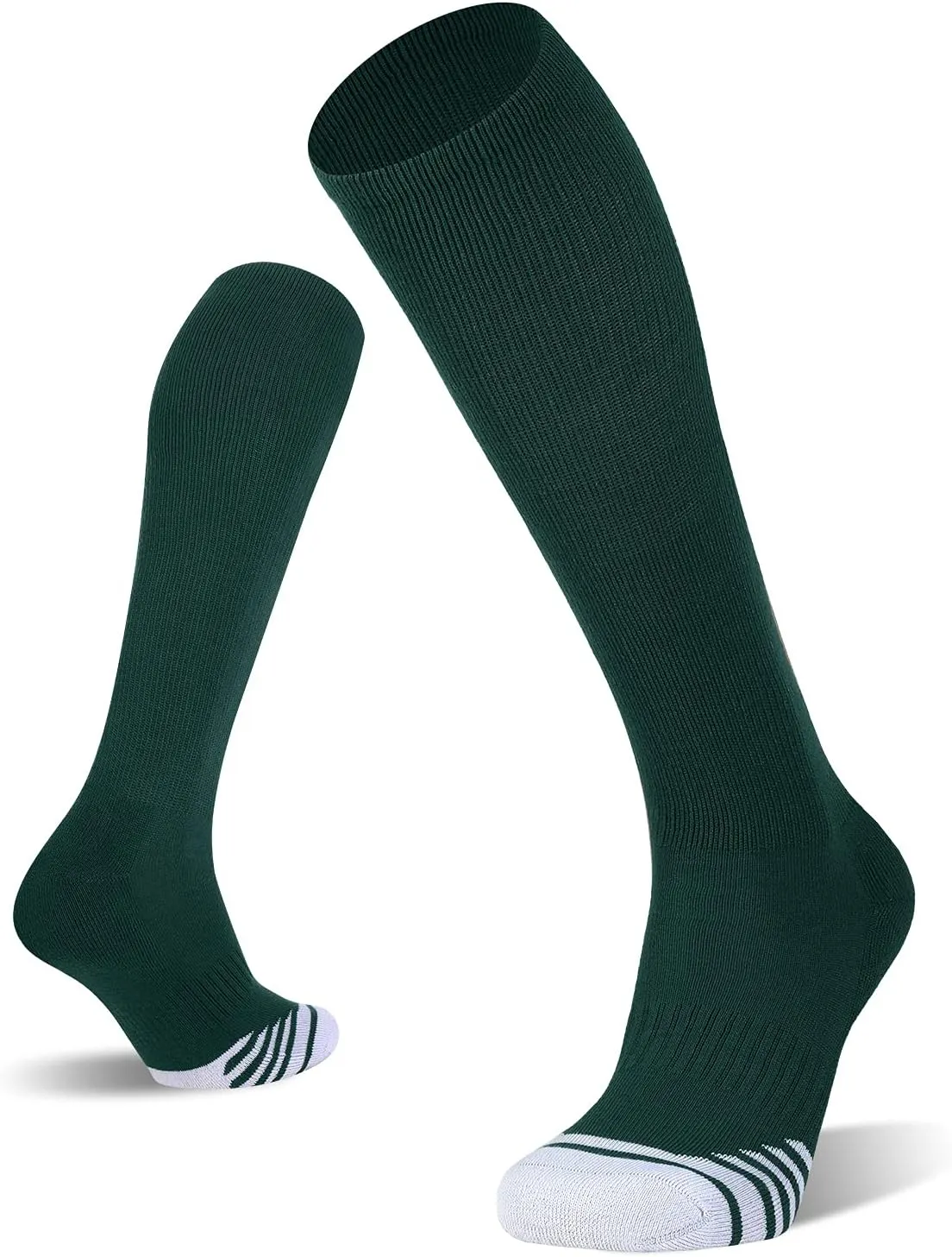 FITRELL 2/3 Pack Baseball Soccer Softball Socks for Kids Youth Men & Women Over-the-Calf Knee High Socks (Multiple Colors)