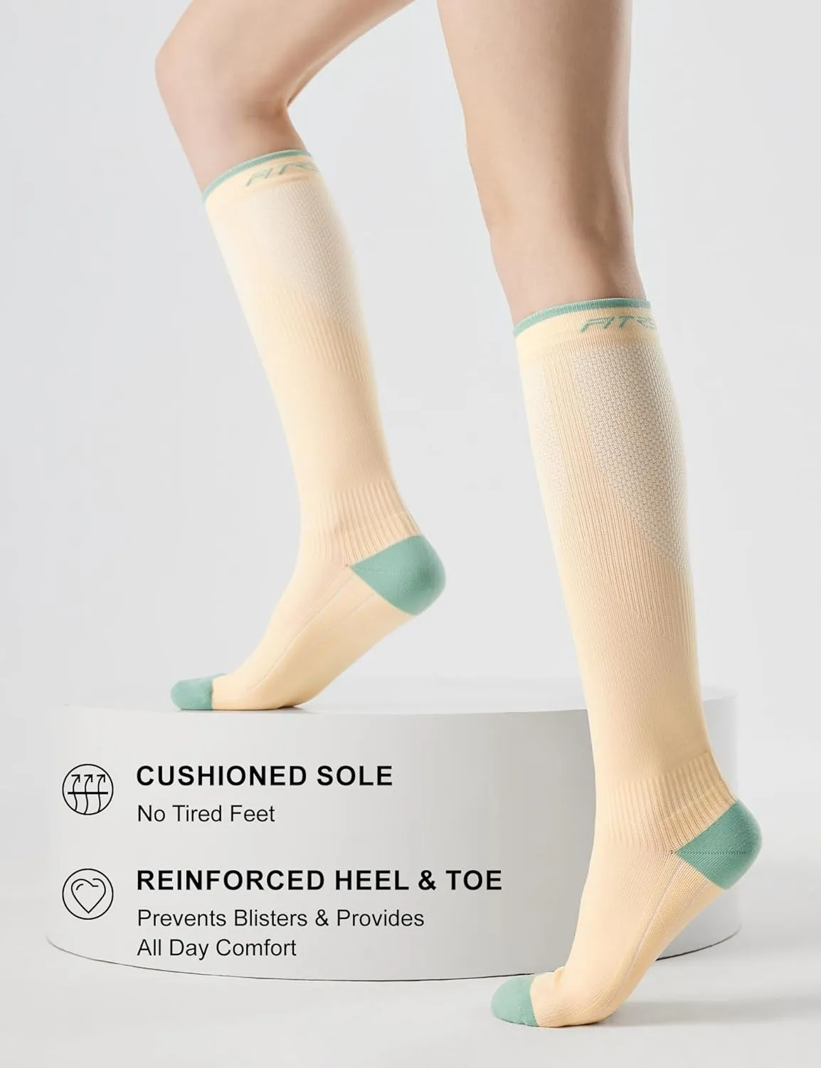 FITRELL 3 Pairs Compression Socks for Women and Men 20-30mmHg-Circulation Support Socks