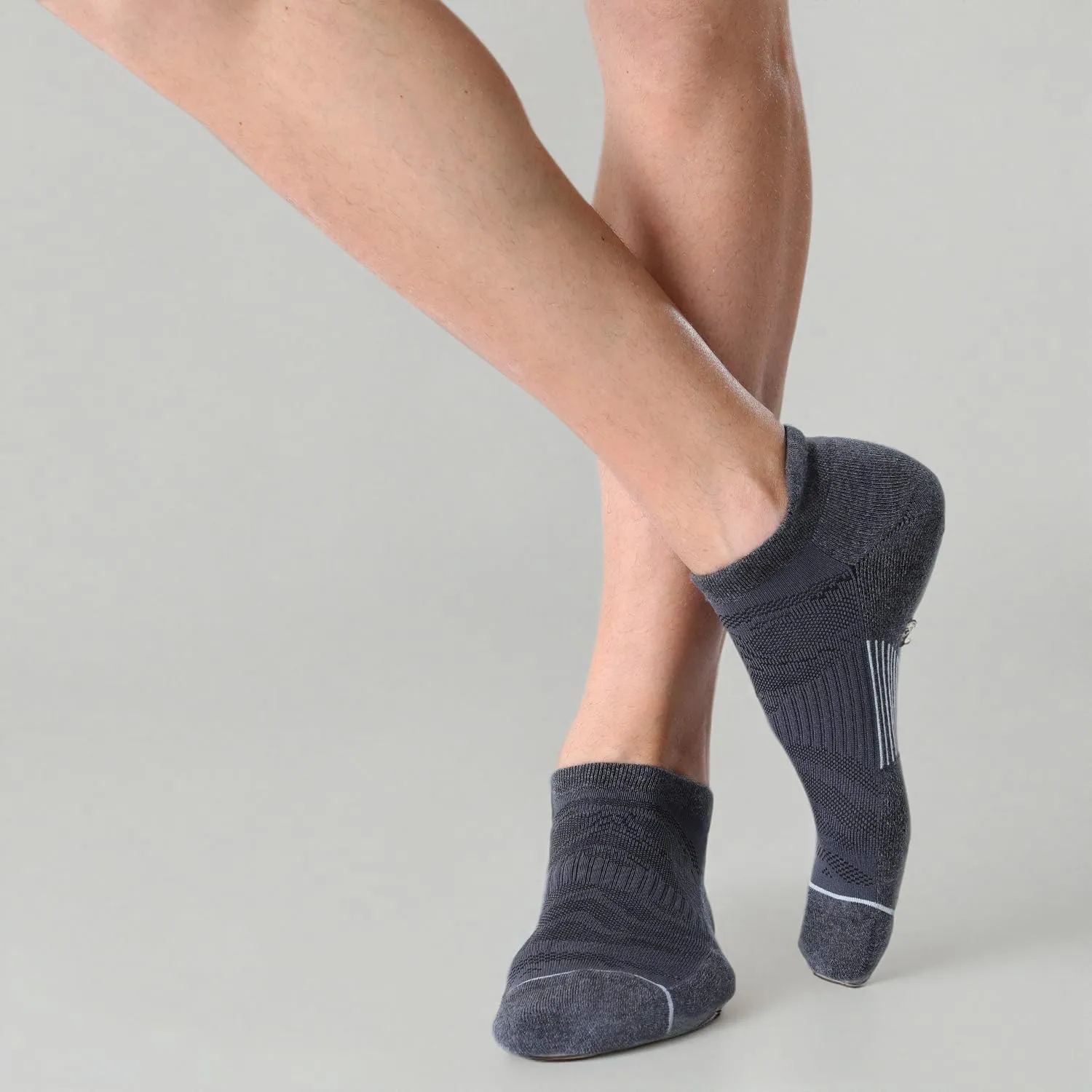 FITRELL 6 Pack Men's Ankle Running Socks Low Cut Cushioned Athletic Sports Socks 7-9/9-12/12-15