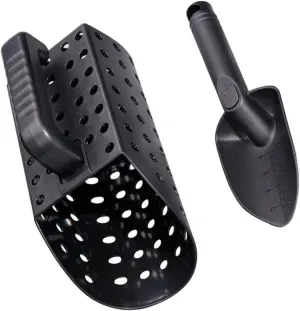 Folding Sand Scoop Removable Long Handle Treasure Finding Tool for Beach Exploration