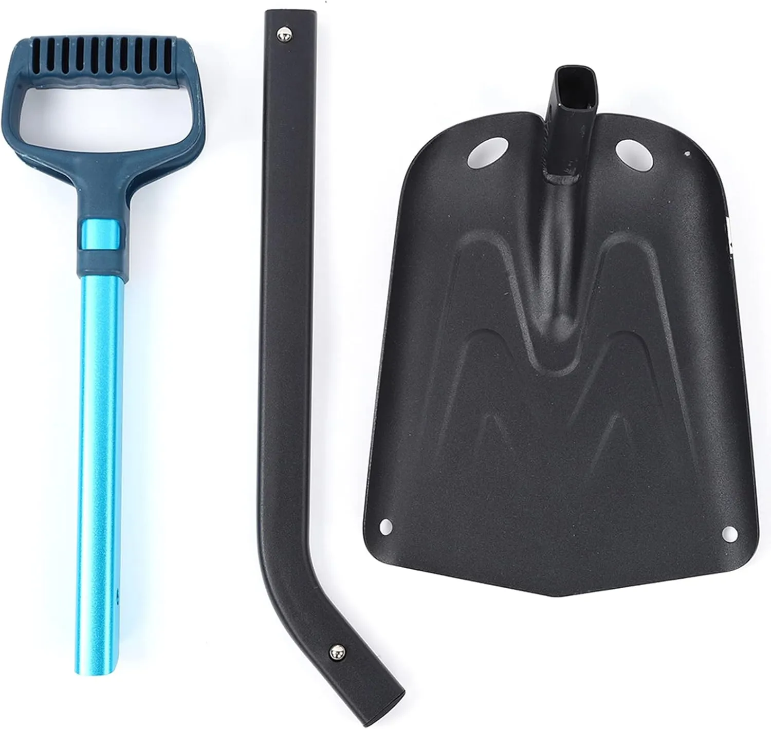 Folding Snow Shovel, Aluminium Alloy Long Handle Folding Snow Mud Shovel, Outdoor Multifunction Folding Shovel, Portable Folding Snow Shovel, for Climbing Camping Tool
