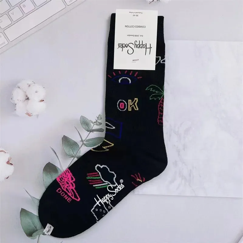 Four Seasons Pure Cotton  Women's Mid-Tube Moisture Wicks And Sweat Sports Socks