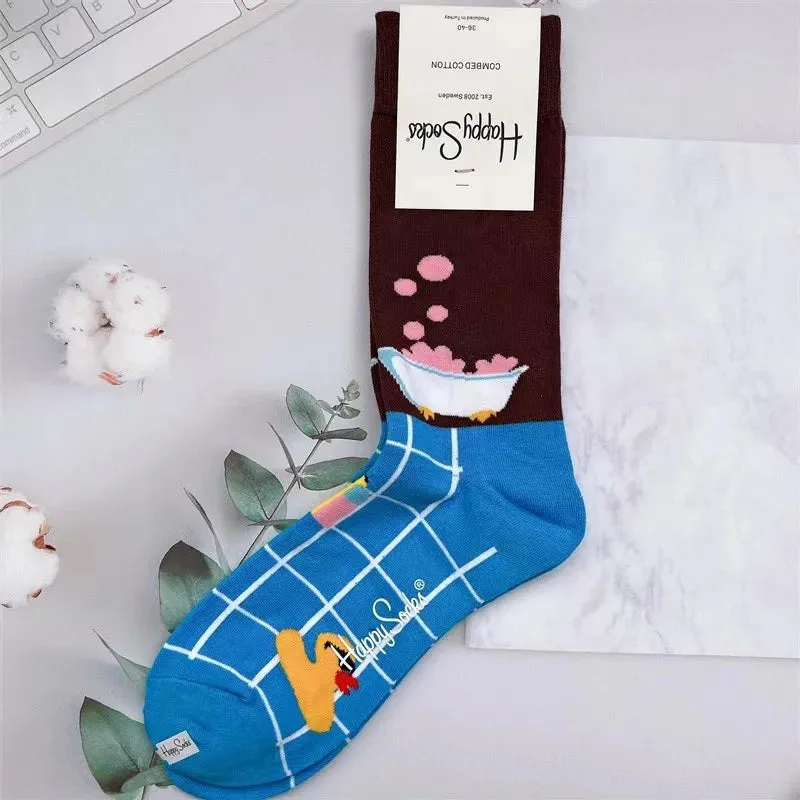 Four Seasons Pure Cotton  Women's Mid-Tube Moisture Wicks And Sweat Sports Socks