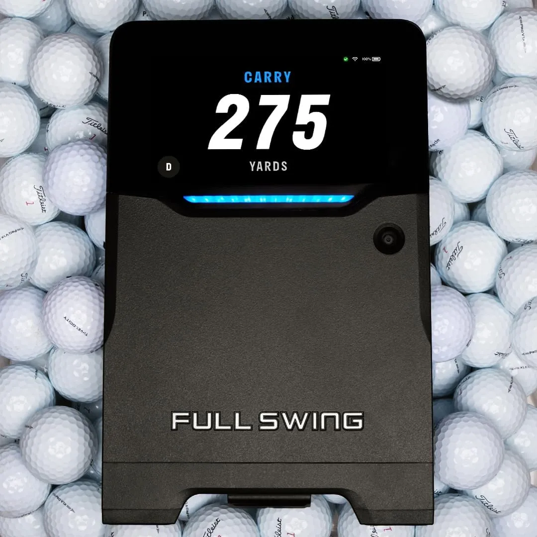 Full Swing KIT Golf Launch Monitor and Simulator | 16 Data Points Powered by 5D Ai Machine Learning Radar with Course GPS Overview for Real Time Ball Flight and Signature Series Gift Package