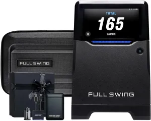 Full Swing KIT Golf Launch Monitor and Simulator | 16 Data Points Powered by 5D Ai Machine Learning Radar with Course GPS Overview for Real Time Ball Flight and Signature Series Gift Package