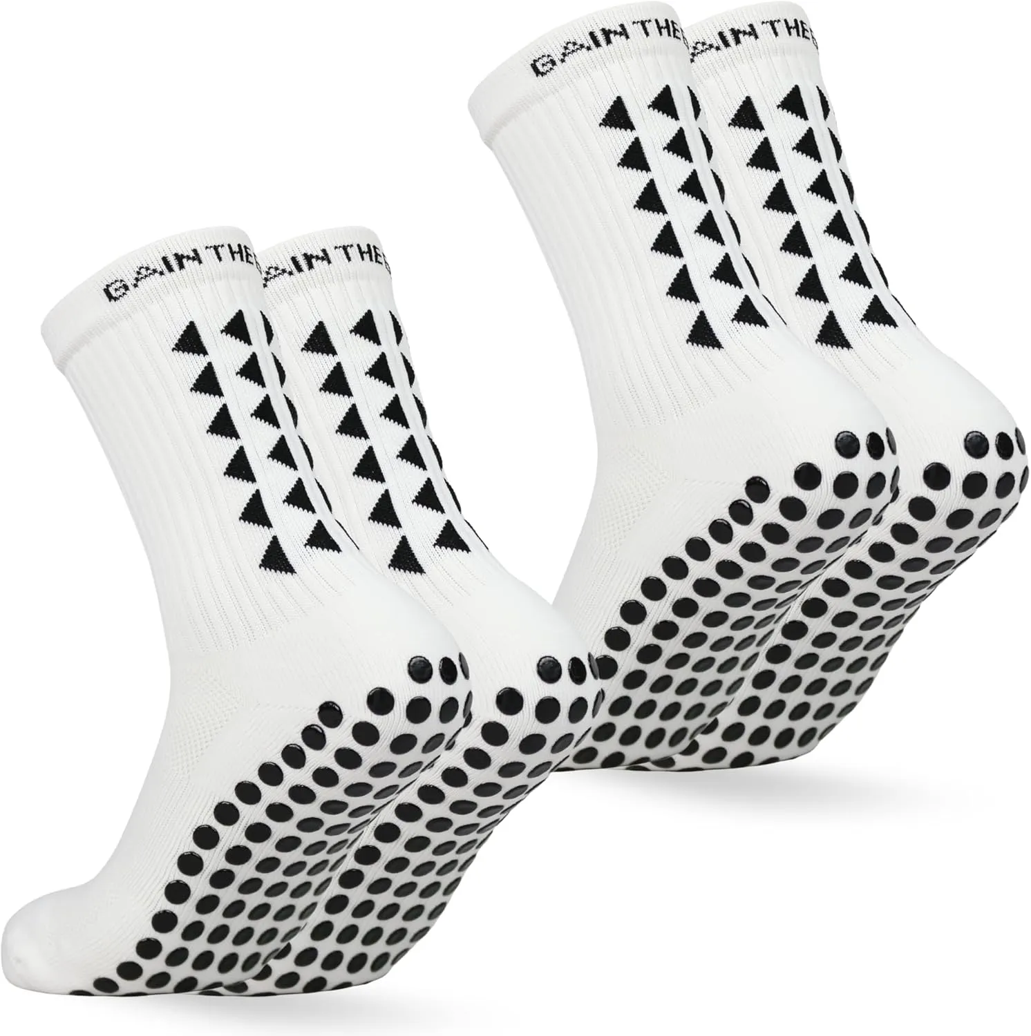 Gain The Edge Soccer Grip Socks - Set - White