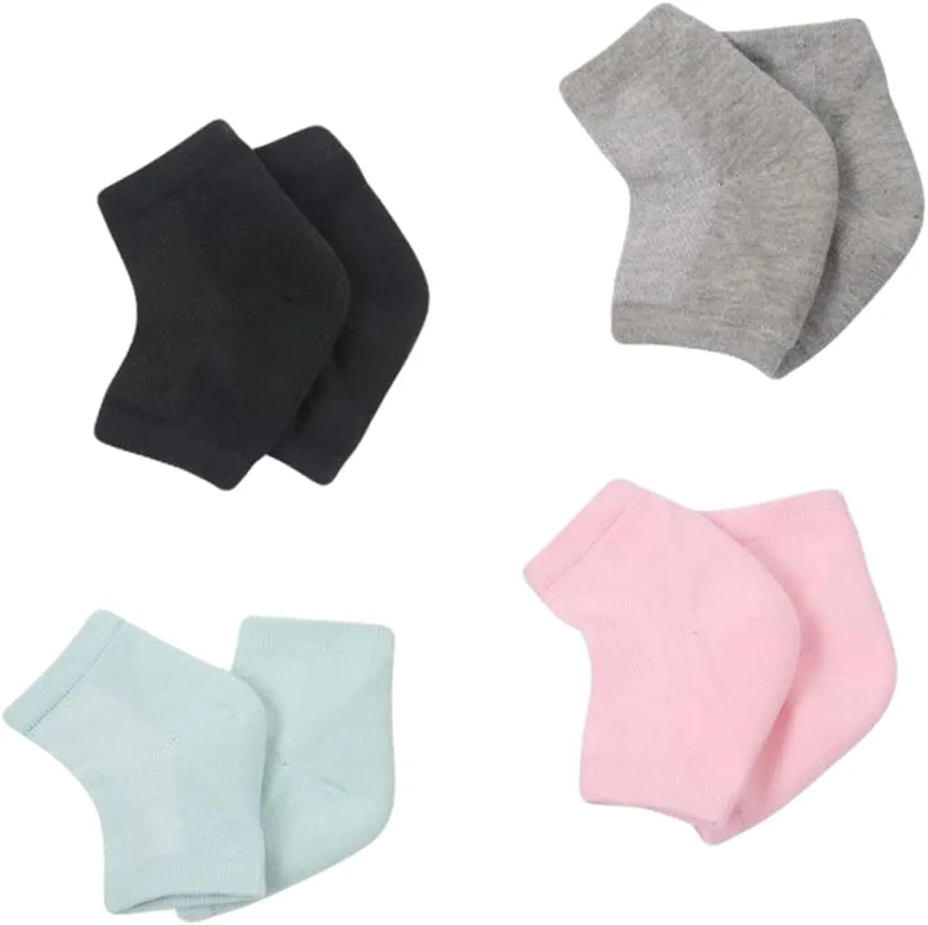 GALPADA 4 Pairs Anti-Cracking Heel Socks Heel Moisturizing Socks Foot Car Socks Gel Socks Ankle Anti-Crack Socks Heel Repair Socks Foot Socks Moisturizing Heel Protector Polyester Cotton