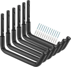 Garage Storage Heavy Duty Utility Hooks, 12 Inch Wall Mount Storage Hanger Organizer for Hanging Tool, Chairs, Hoses, Ladder, Bulk Items, Ropes, Bike