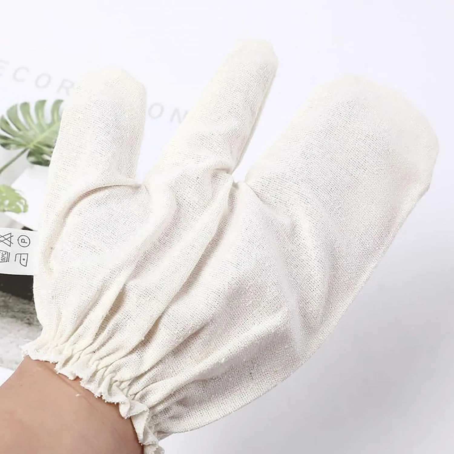 Garshana Gloves Raw Silk Massage Gloves Ayurvedic Massage, Garshana Gloves for The Lymphatic System, Spa Bath Scrubbing Dry Brushing Gloves for Women & Men, Silky Soft Exfoliator Bath Mitt (Two)
