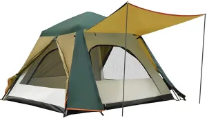 GeRRiT Men Tent, Waterproof and Easy to Set Up, Lightweight 3-4 Person Double Layer Waterproof Camping Tent for Backpacking, Great for Camping Hiking