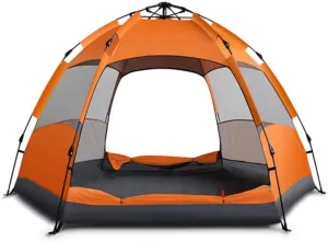 GeRRiT Upgraded 3-5-7 Person Quick Setup Family Tent Double Layer Waterproof Hexagonal Automatic Camping Tent for Outdoor Hiking