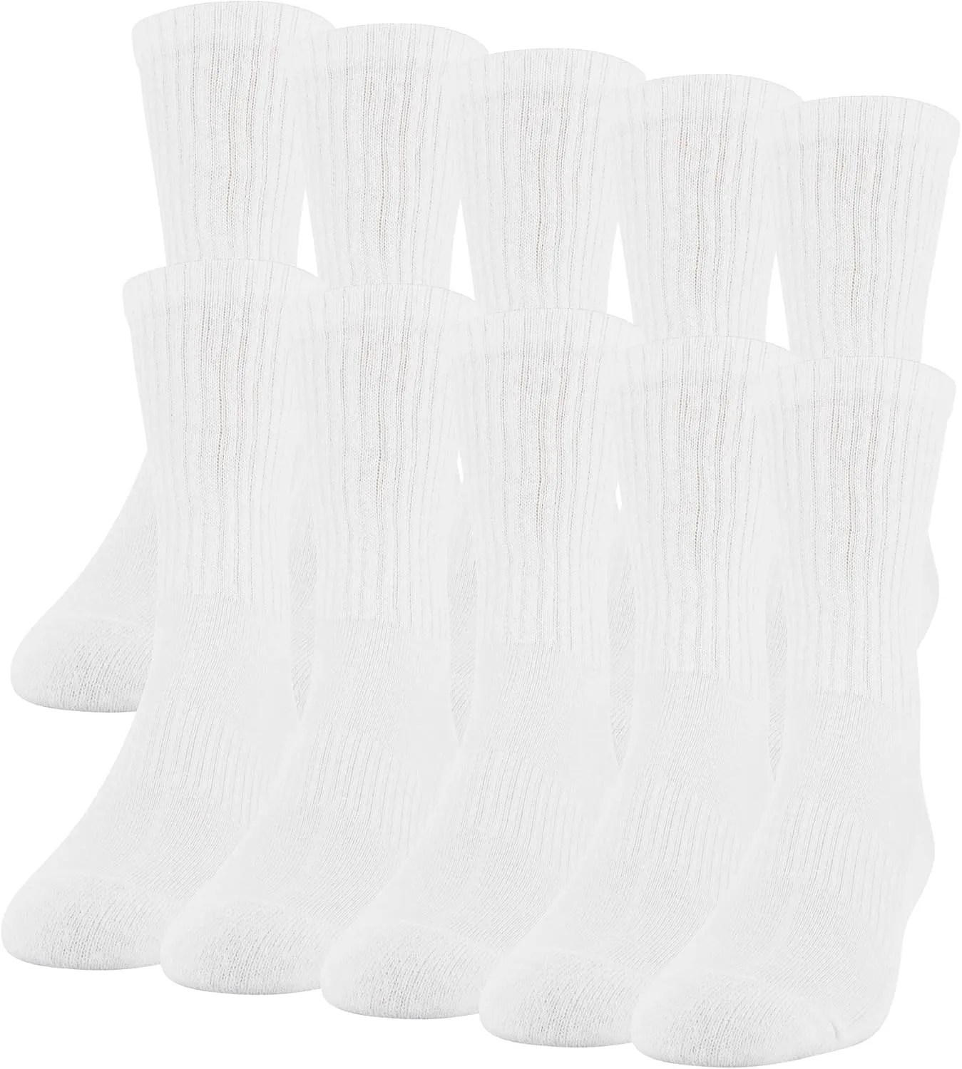 Gildan Men's Active Cotton Crew Socks, 10-pairs
