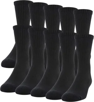 Gildan Men's Active Cotton Crew Socks, 10-pairs