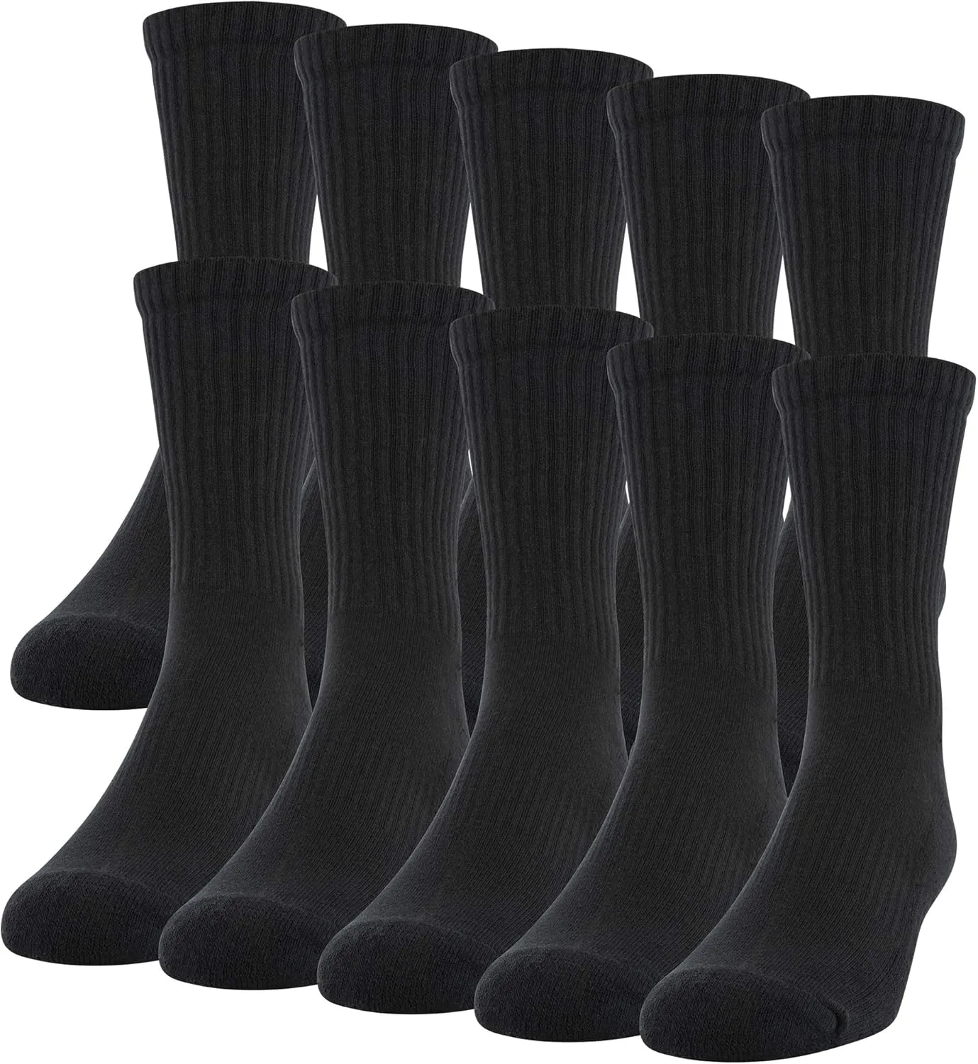 Gildan Men's Active Cotton Crew Socks, 10-pairs
