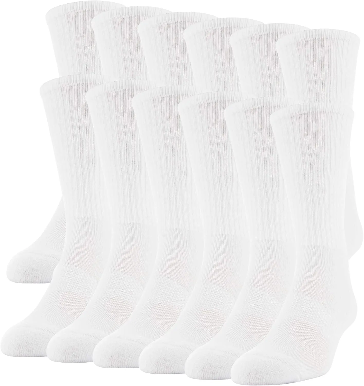 Gildan Men's Performance Crew Socks, 12 Pairs