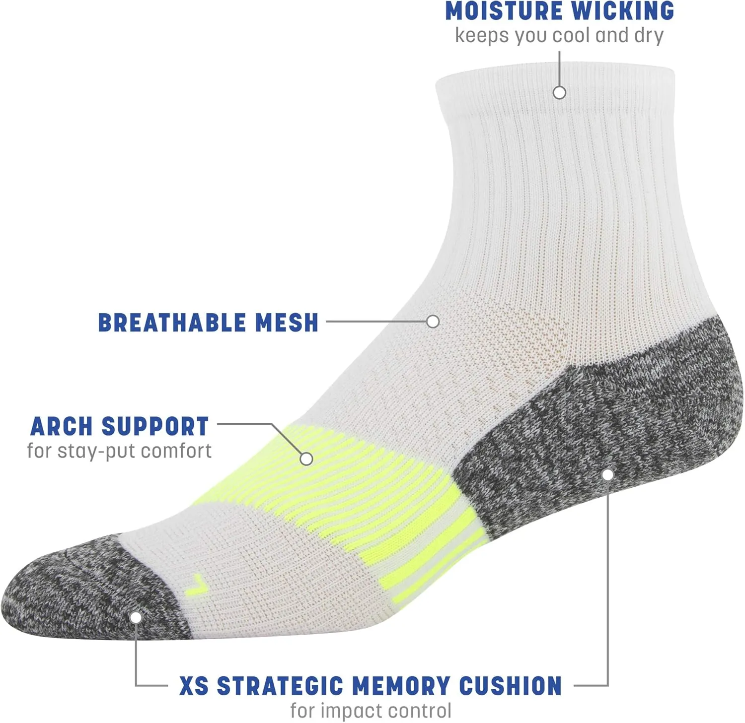 Gildan Men's Strategic Cushion Ankle Socks