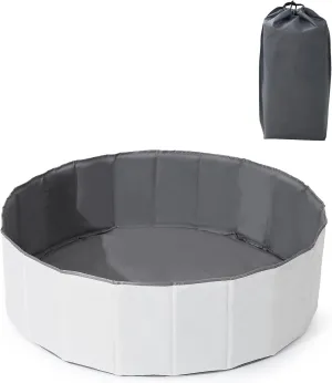 GOGOSO Large Ball Pits for Toddlers with Storage Bag Gifts for Baby Girls Boys Kids Dogs as Play Yard, Baby Playpen, Fence, Oxford Cloth Portable & Foldable Ball Pool (Balls Not Included), White